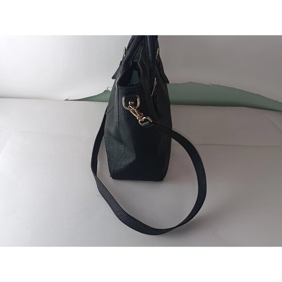 KATE SPADE Black Leather COVE Street GOLDIE Tote Handbag Crossbody Strap - Picture 3 of 16